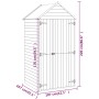 Cobertizo de herramientas con puerta madera pino 107x107x220 cm de , Cobertizos - Ref: Foro24-318193, Precio: 417,75 €, Descu...