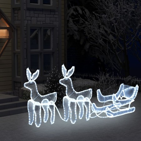 Renos y trineo de Navidad con malla 648 LED by , Christmas lights - Ref: Foro24-289974, Price: 99,69 €, Discount: %