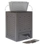 Compostador de jardín marrón plástico ratán 60x60x83 cm 300 L de , Compostadores - Ref: Foro24-45681, Precio: 74,21 €, Descue...