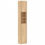 Armario baño madera de ingeniería color roble 32x25,5x190 cm de , Muebles de baño - Ref: Foro24-802879, Precio: 108,57 €