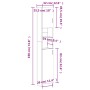 Armario baño madera de ingeniería color roble 32x25,5x190 cm von , Badezimmermöbel - Ref: Foro24-802879, Preis: 106,48 €, Rab...
