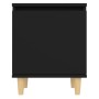 Mesita de noche con patas de madera maciza negra 40x30x50 cm de , Mesitas de noche - Ref: Foro24-805817, Precio: 34,51 €, Des...