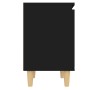 Mesita de noche con patas de madera maciza negra 40x30x50 cm de , Mesitas de noche - Ref: Foro24-805817, Precio: 34,51 €, Des...