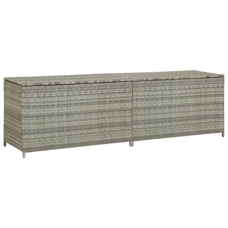 Caja de almacenaje de jardín ratán sintético gris 200x50x60 cm von , Aufbewahrungsboxen für den Außenbereich - Ref: Foro24-46...