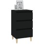 Mesita de noche madera contrachapada negro 40x35x70 cm by , Nightstands - Ref: Foro24-819661, Price: 56,59 €, Discount: %