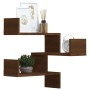 Estanterías de esquina de pared 2uds marrón roble 40x40x50 cm von , Regale und Regale - Ref: Foro24-815209, Preis: 40,64 €, R...