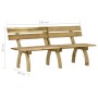 Banco de jardín de madera de pino impregnada 220 cm von , Gartenbänke - Ref: Foro24-318402, Preis: 130,67 €, Rabatt: %
