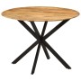 Mesa de comedor madera maciza de mango y acero 110x78 cm von , Küchen- und Esstische - Ref: Foro24-338454, Preis: 235,79 €, R...