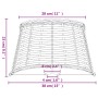 Pantalla para lámpara mimbre marrón Ø38x23 cm von , Lampenschirme - Ref: Foro24-364392, Preis: 39,66 €, Rabatt: %