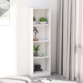 Estantería de 4 niveles madera contrachapada blanca 40x24x142cm von , Bücherregale und Regale - Ref: Foro24-800837, Preis: 61...
