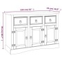 Aparador Corona Range de pino mexicano blanco 132x43x78 cm de , Aparadores - Ref: Foro24-282634, Precio: 350,37 €, Descuento: %