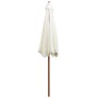 Sombrilla con palo de madera blanco crema 270x270 cm de , Sombrillas - Ref: Foro24-42962, Precio: 78,01 €, Descuento: %