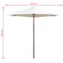 Sombrilla con palo de madera blanco crema 270x270 cm de , Sombrillas - Ref: Foro24-42962, Precio: 78,01 €, Descuento: %