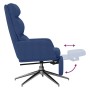 Sillón de relax con reposapiés tela azul de , Sillones - Ref: Foro24-3097528, Precio: 141,65 €, Descuento: %