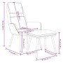 Sillón de relax con reposapiés tela negro by , Armchairs - Ref: Foro24-3097774, Price: 122,94 €, Discount: %