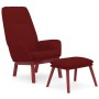 Sillón de relax con taburete tela rojo tinto by , Armchairs - Ref: Foro24-3097879, Price: 163,13 €, Discount: %