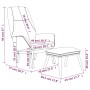 Sillón de relax con taburete tela rojo tinto by , Armchairs - Ref: Foro24-3097879, Price: 163,13 €, Discount: %