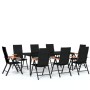 Juego de comedor para jardín 9 piezas negro von , Gartensets - Ref: Foro24-3099124, Preis: 670,01 €, Rabatt: %
