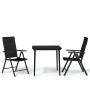 Juego de comedor de jardín 3 piezas negro von , Gartensets - Ref: Foro24-3099107, Preis: 248,40 €, Rabatt: %