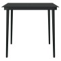 Juego de comedor de jardín 3 piezas negro