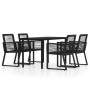 Juego de comedor de jardín 5 piezas negro von , Gartensets - Ref: Foro24-3099151, Preis: 414,95 €, Rabatt: %