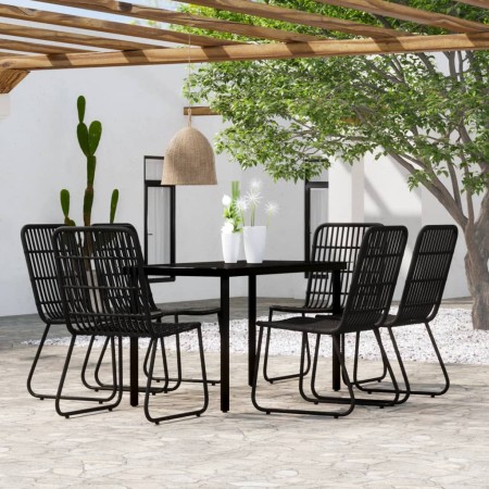 Juego de comedor de jardín 7 piezas negro von , Gartensets - Ref: Foro24-3099170, Preis: 812,73 €, Rabatt: %