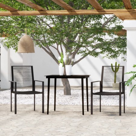 Juego de comedor de jardín 3 piezas negro by , Garden sets - Ref: Foro24-3099203, Price: 195,11 €, Discount: %