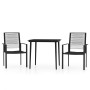 Juego de comedor de jardín 3 piezas negro de , Conjuntos de jardín - Ref: Foro24-3099203, Precio: 191,95 €