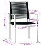 Juego de comedor de jardín 3 piezas negro by , Garden sets - Ref: Foro24-3099203, Price: 195,11 €, Discount: %