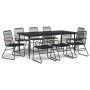 Juego de comedor de jardín 9 piezas ratán PVC negro von , Gartensets - Ref: Foro24-3099220, Preis: 644,94 €, Rabatt: %