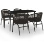Juego de comedor para jardín 5 piezas negro by , Garden sets - Ref: Foro24-3099241, Price: 477,71 €, Discount: %