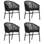 Juego de comedor para jardín 5 piezas negro by , Garden sets - Ref: Foro24-3099241, Price: 477,71 €, Discount: %