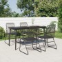 Juego de comedor de jardín 5 piezas ratán PVC negro by , Garden sets - Ref: Foro24-3099217, Price: 333,86 €, Discount: %