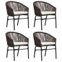 Juego de comedor de jardín 5 piezas con cojines marrón de , Conjuntos de jardín - Ref: Foro24-3099229, Precio: 546,11 €, Desc...