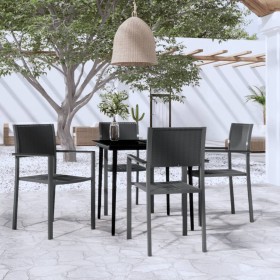 Juego de comedor para jardín 5 piezas negro by , Garden sets - Ref: Foro24-3099276, Price: 308,82 €, Discount: %