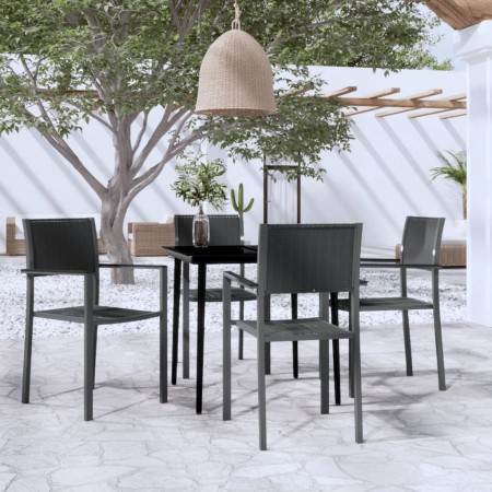 Juego de comedor para jardín 5 piezas negro by , Garden sets - Ref: Foro24-3099276, Price: 308,82 €, Discount: %