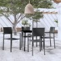 Juego de comedor para jardín 5 piezas negro by , Garden sets - Ref: Foro24-3099276, Price: 308,82 €, Discount: %