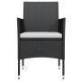 Juego de comedor de jardín 3 piezas con cojines negro von , Gartensets - Ref: Foro24-3099281, Preis: 218,49 €, Rabatt: %