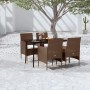 Juego de comedor de jardín 5 piezas con cojines marrón y negro von , Gartensets - Ref: Foro24-3099325, Preis: 365,60 €, Rabat...