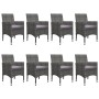 Garten-Essset 9-teilig grau von vidaXL, Gartensets - Ref: Foro24-3067860, Preis: 658,09 €, Rabatt: %
