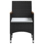 Juego de comedor de jardín 7 piezas con cojines negro by , Garden sets - Ref: Foro24-3099344, Price: 435,49 €, Discount: %