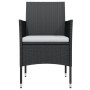 Juego de comedor de jardín 5 piezas con cojines negro by , Garden sets - Ref: Foro24-3099283, Price: 330,09 €, Discount: %