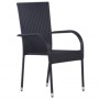 Juego de comedor de jardín 5 piezas negro by , Garden sets - Ref: Foro24-3099378, Price: 284,79 €, Discount: %