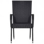 Juego de comedor de jardín 5 piezas negro by , Garden sets - Ref: Foro24-3099378, Price: 284,79 €, Discount: %
