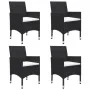 5-teiliges schwarzes Garten-Ess-Set von vidaXL, Gartensets - Ref: Foro24-3067761, Preis: 390,59 €, Rabatt: %