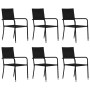 7-teiliges schwarzes Garten-Ess-Set von vidaXL, Gartensets - Ref: Foro24-3067830, Preis: 341,03 €, Rabatt: %