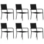 Juego de comedor para jardín de 7 piezas negro de vidaXL, Conjuntos de jardín - Ref: Foro24-3067830, Precio: 330,95 €, Descue...