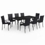 Juego de comedor para jardín 9 piezas negro von , Gartensets - Ref: Foro24-3099400, Preis: 612,13 €, Rabatt: %