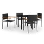 Juego de comedor para jardín 5 piezas negro von , Gartensets - Ref: Foro24-3099414, Preis: 308,93 €, Rabatt: %