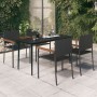 Juego de comedor para jardín 5 piezas negro de , Conjuntos de jardín - Ref: Foro24-3099421, Precio: 346,59 €, Descuento: %